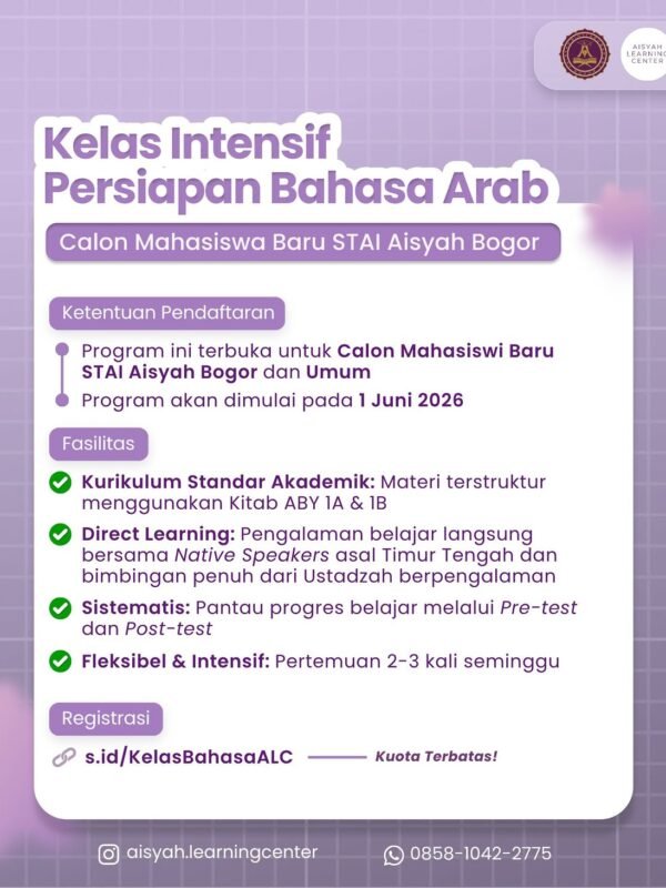 Kelas Intensif Persiapan Bahasa Arab