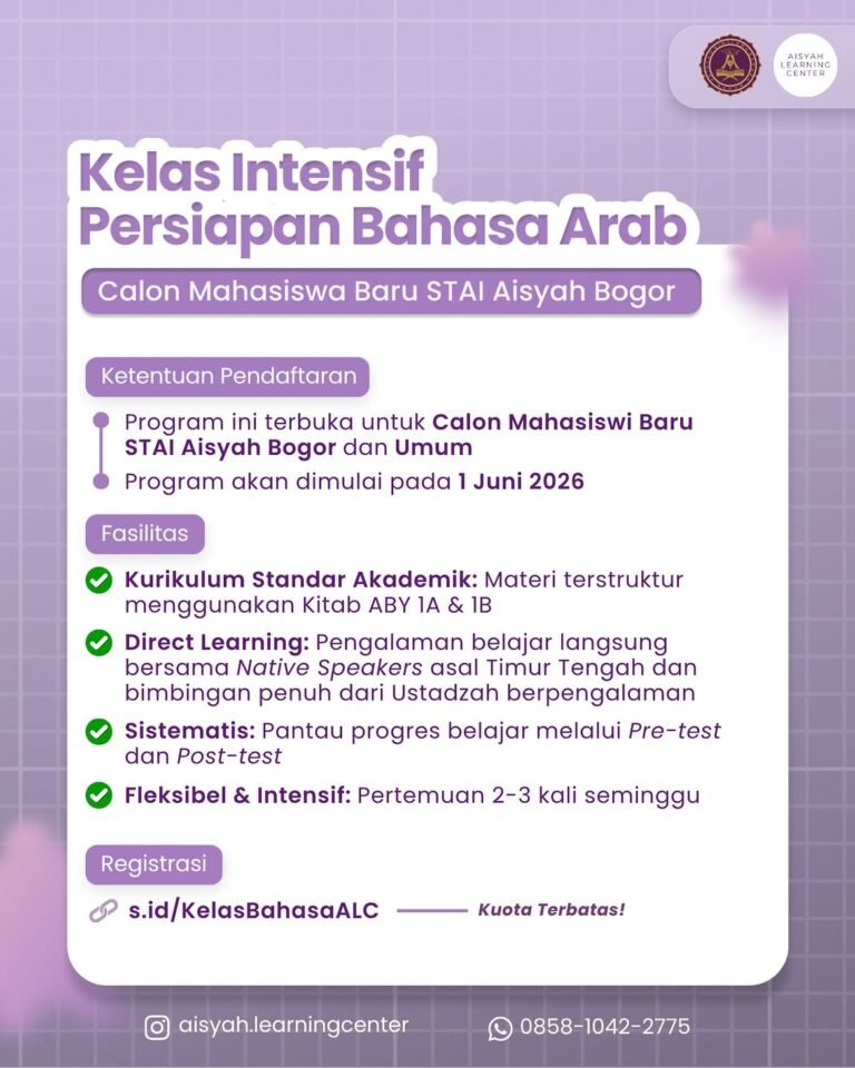 Kelas Intensif Persiapan Bahasa Arab