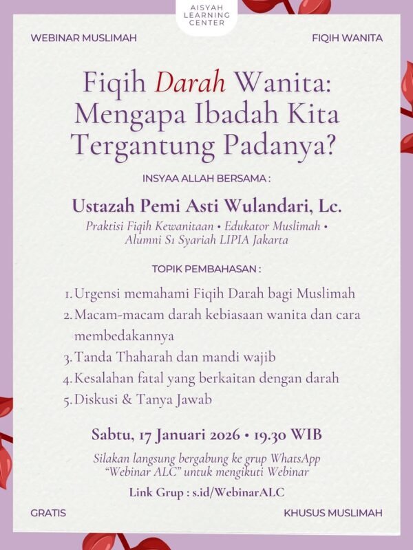 Webinar Muslimah: Fiqih Darah Wanita