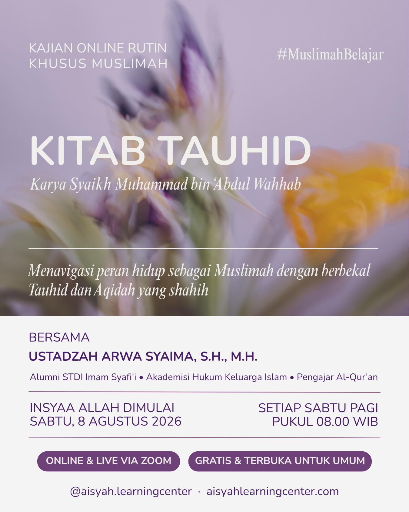 Kajian Kitab Tauhid (Online & Rutin) - Khusus Muslimah